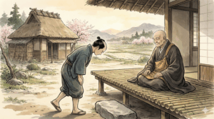 親鸞聖人と関東二十四輩の真仏の出会いの場面